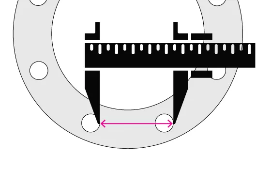 How to measure a flange when you can't measure pcd