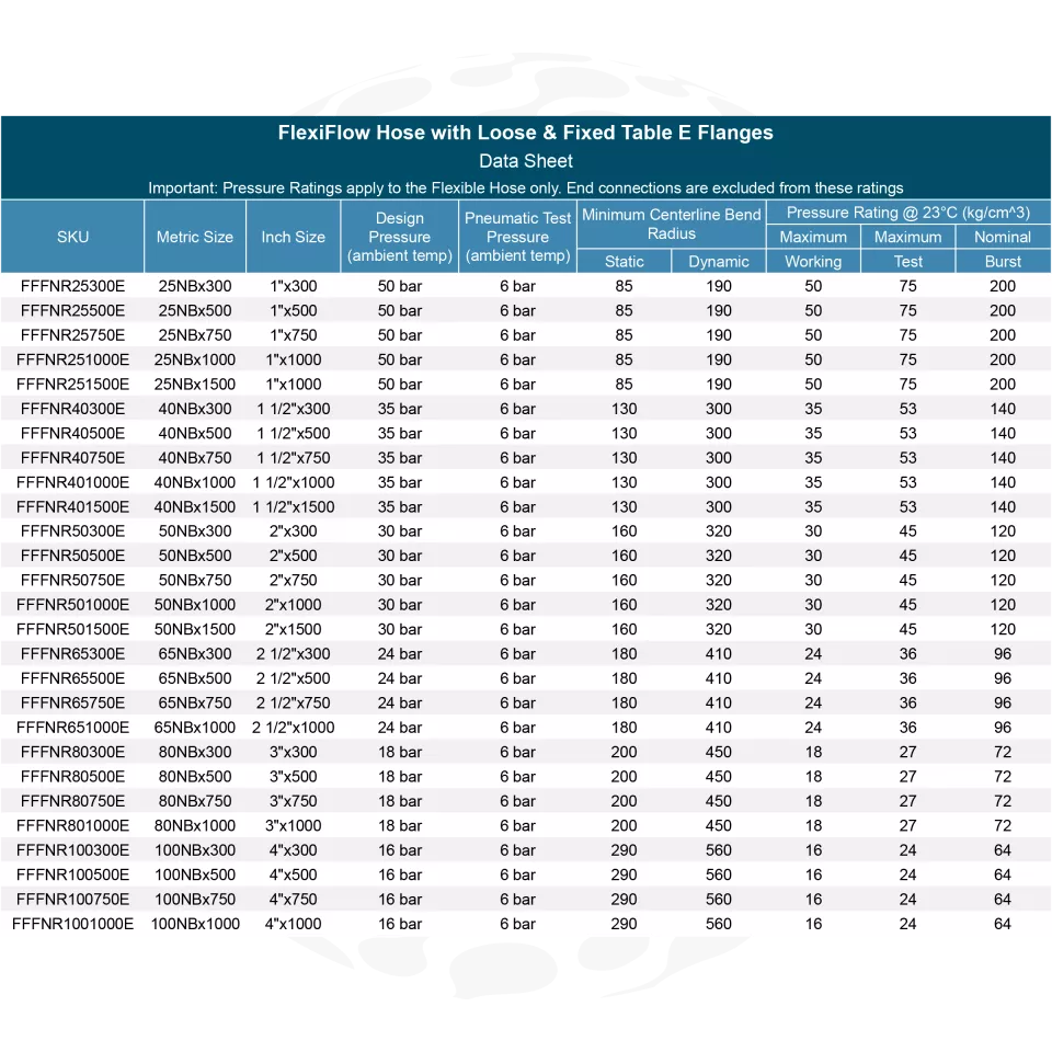FlexiFlow Hose with Table E Flanges-1