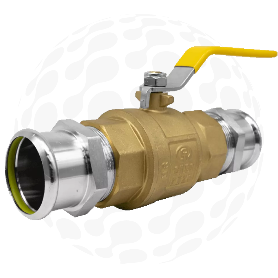 RapidPress 2pc Brass Ball Valve - Gas