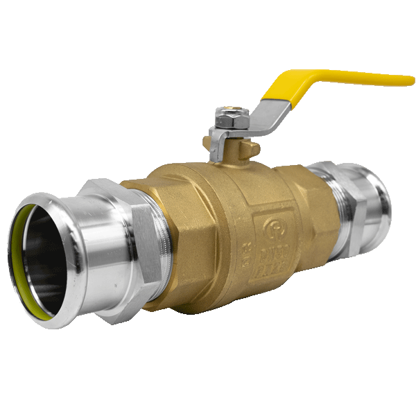 RapidPress 2pc Brass Ball Valve - Gas