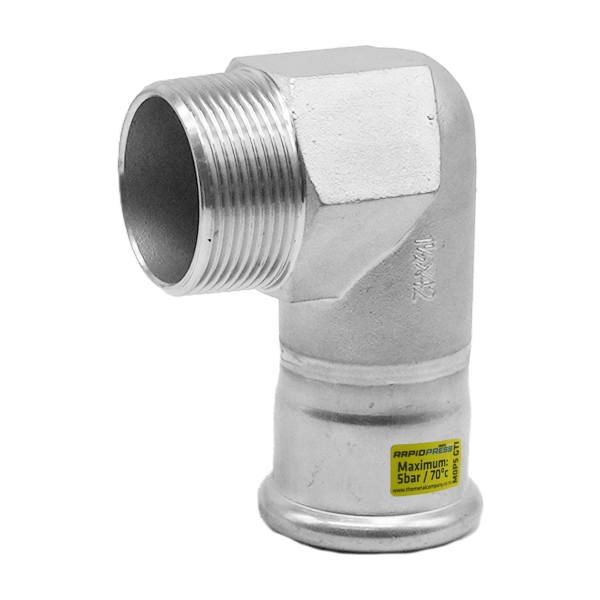 RapidPress Gas Male BSP Elbow 90°