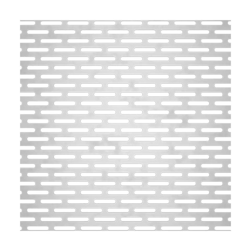 Stainless Perforated Sheet - Slotted Holes (Sample)