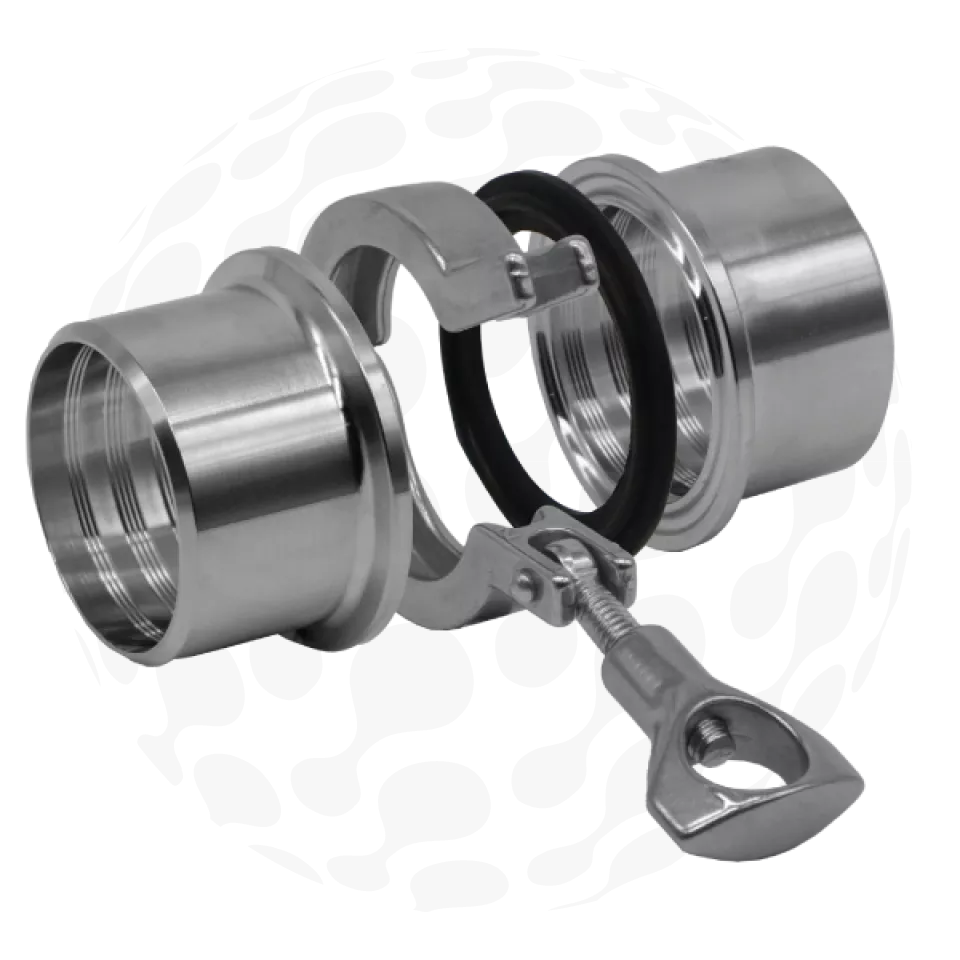 Tri Clover Union with Long Expansion Ferrule - EPDM