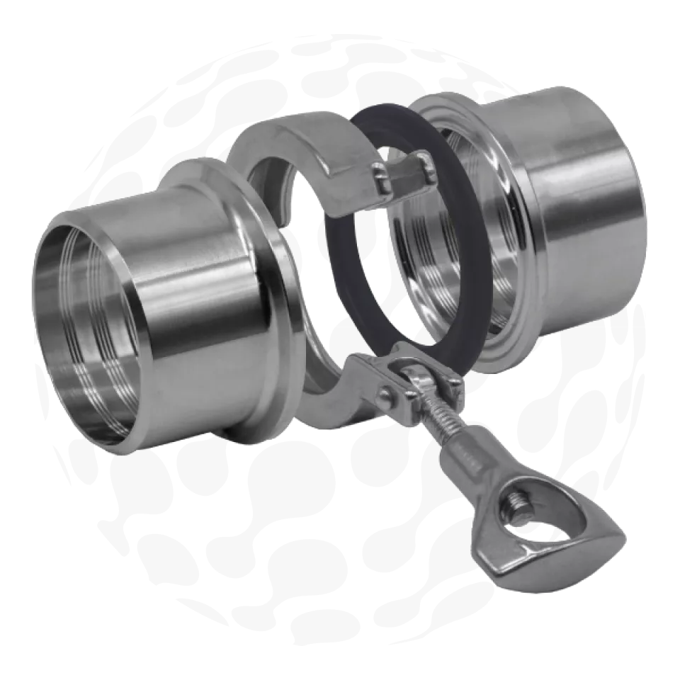 Tri Clover Union with Long Expansion Ferrule - FKM
