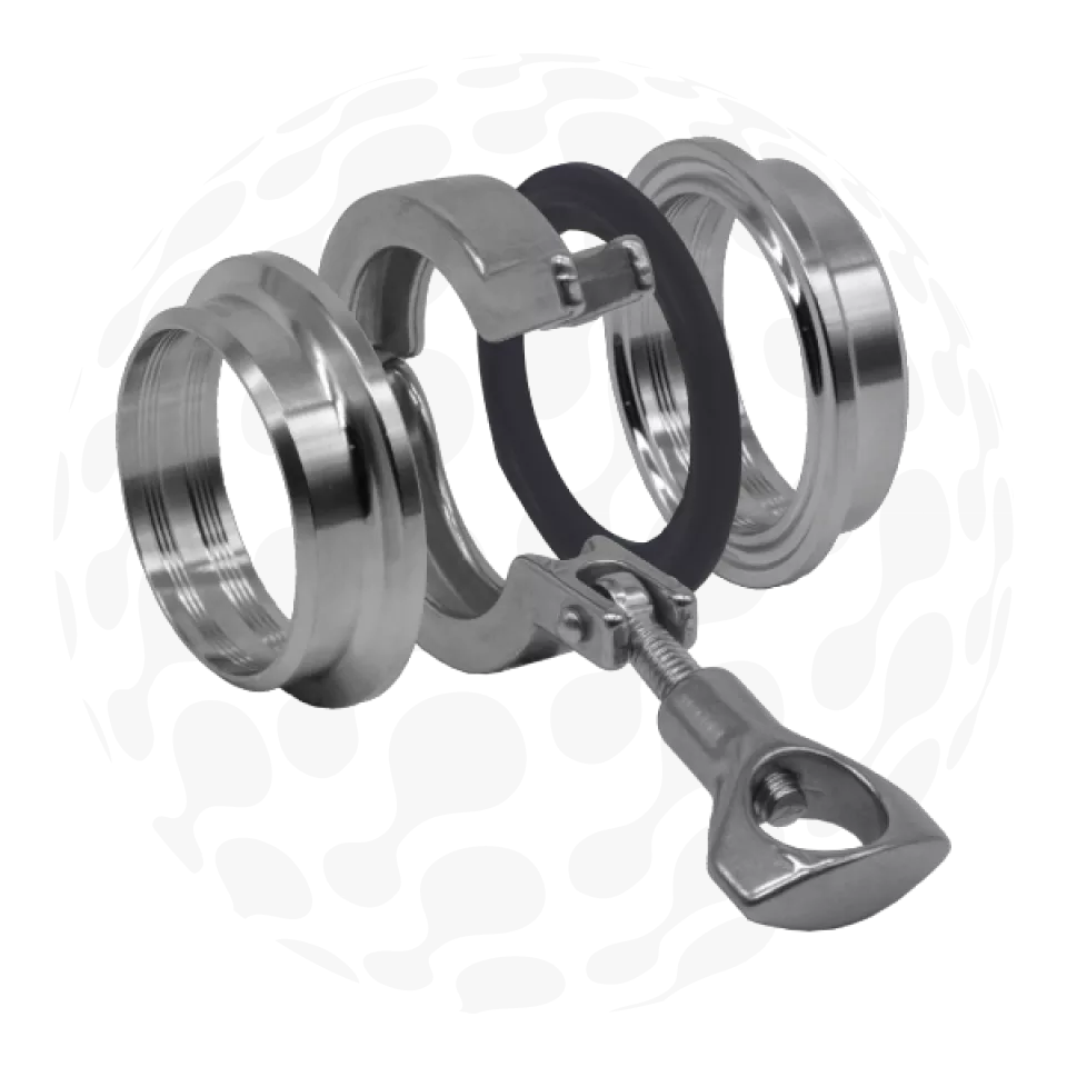 Tri Clover Union with Short Expansion Ferrule - FKM