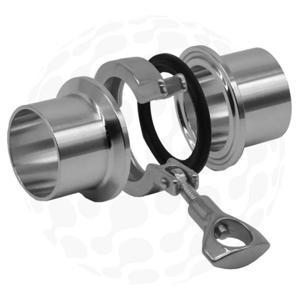 Tri Clover Union with Long Ferrule - EPDM