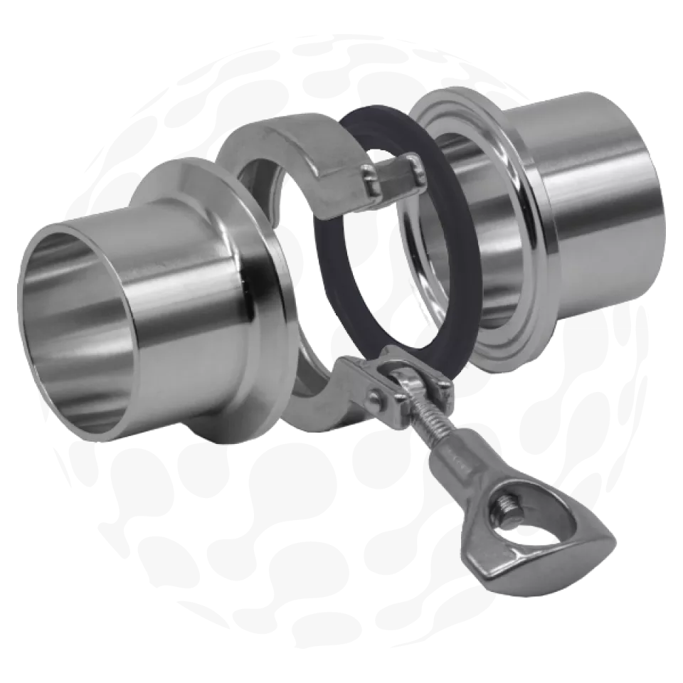 Tri Clover Union with Long Ferrule - FKM