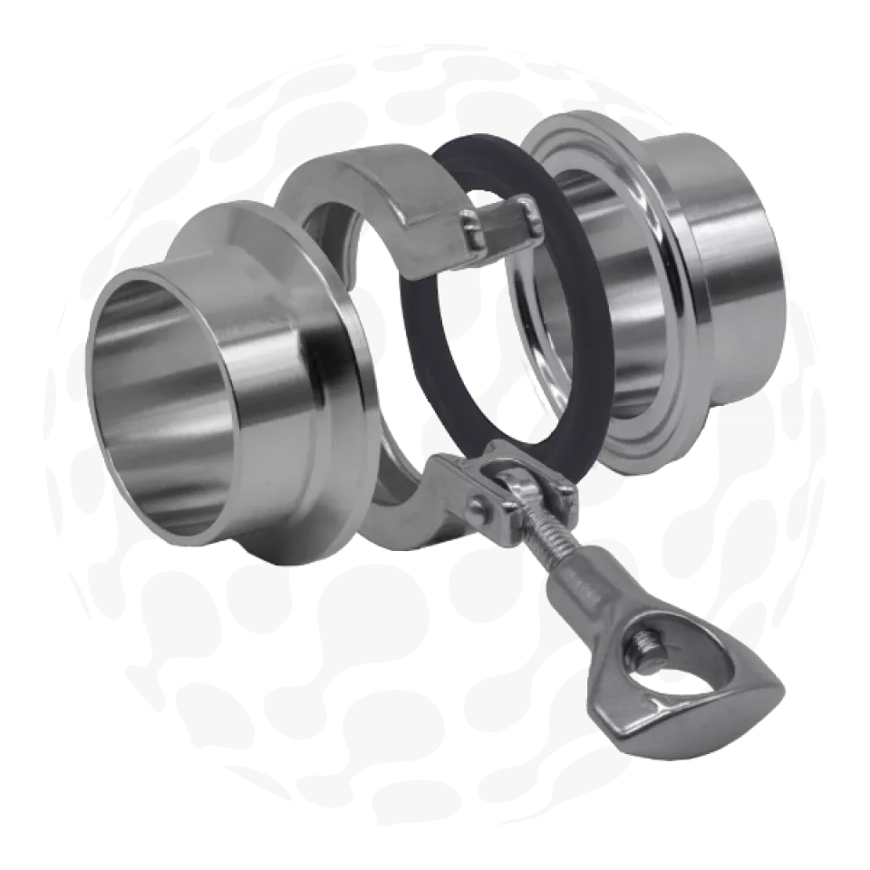 Tri Clover Union with Medium Ferrule - FKM