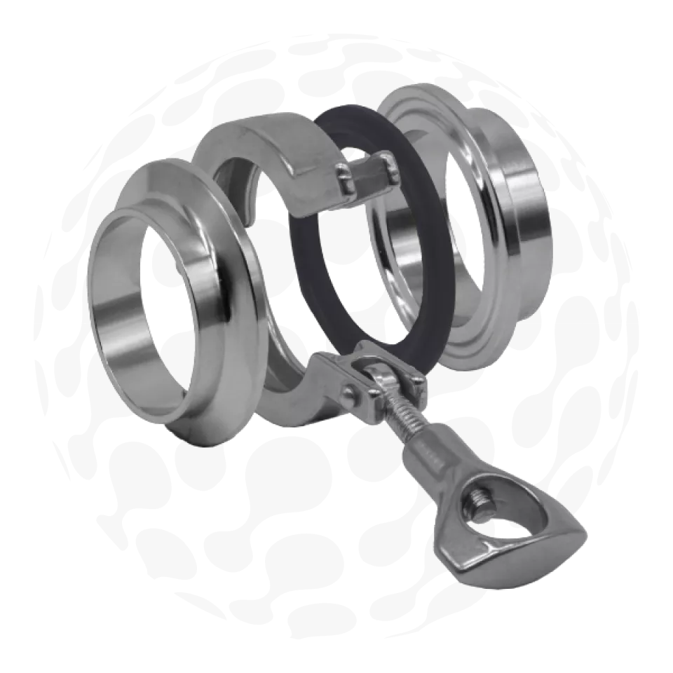 Tri Clover Union with Short Ferrule - FKM